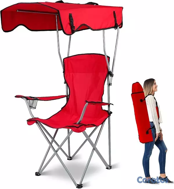 muebles y colchones - Silla plegable con parasol ¡protección solar y com 2