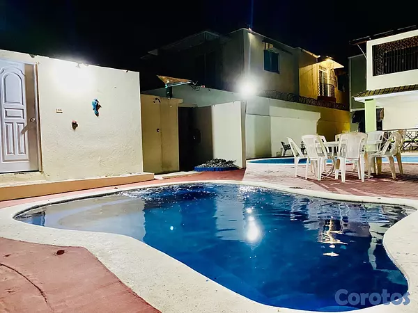 casas vacacionales y villas - Villa de Playa en Palenque con Piscina, Jacuzzi y  14