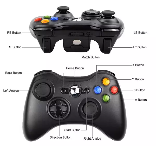consolas y videojuegos - Control con alambre para XBOX 360 2.5 METROS 3