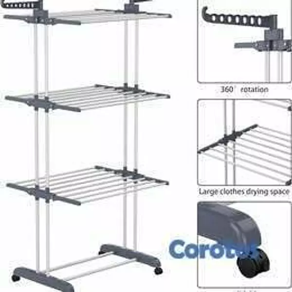 herramientas, jardines y exterior - Tendedero Plegable Acero Inoxidable 60” – Resisten 4