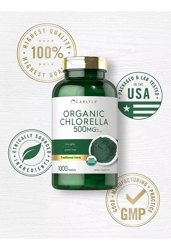 Salud y Equipamiento Médico - Chlorella Comprimidos Organicos 500 Mg | 1000 Conteo Carlyle 5