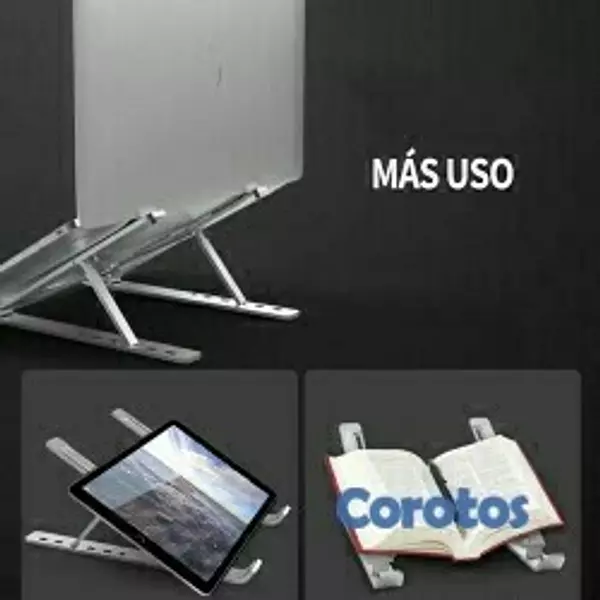 computadoras y laptops - Soporte en aluminio resistente para Macbook,  laptops , tabletas o libros, 2