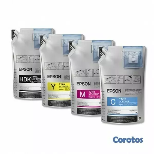 impresoras y scanners - BOLSA DE TINTA EPSON ULTRACHROME T741 EN TODOS LOS COLORES PARA F6200, F7200, F9 2