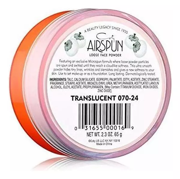 Salud y Equipamiento Médico - Polvo Facial - Airspun Loose Face Powder - Translucido, X1 2