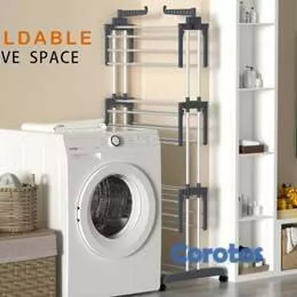 herramientas, jardines y exterior - Tendedero Plegable Acero Inoxidable 60” – Resisten 9