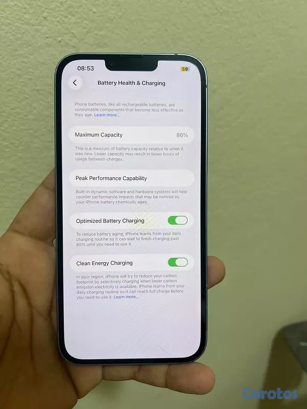 celulares y tabletas - iPhone 14 plus 128GB factory, Bateria 86% todo original sin ninguna notificación 6