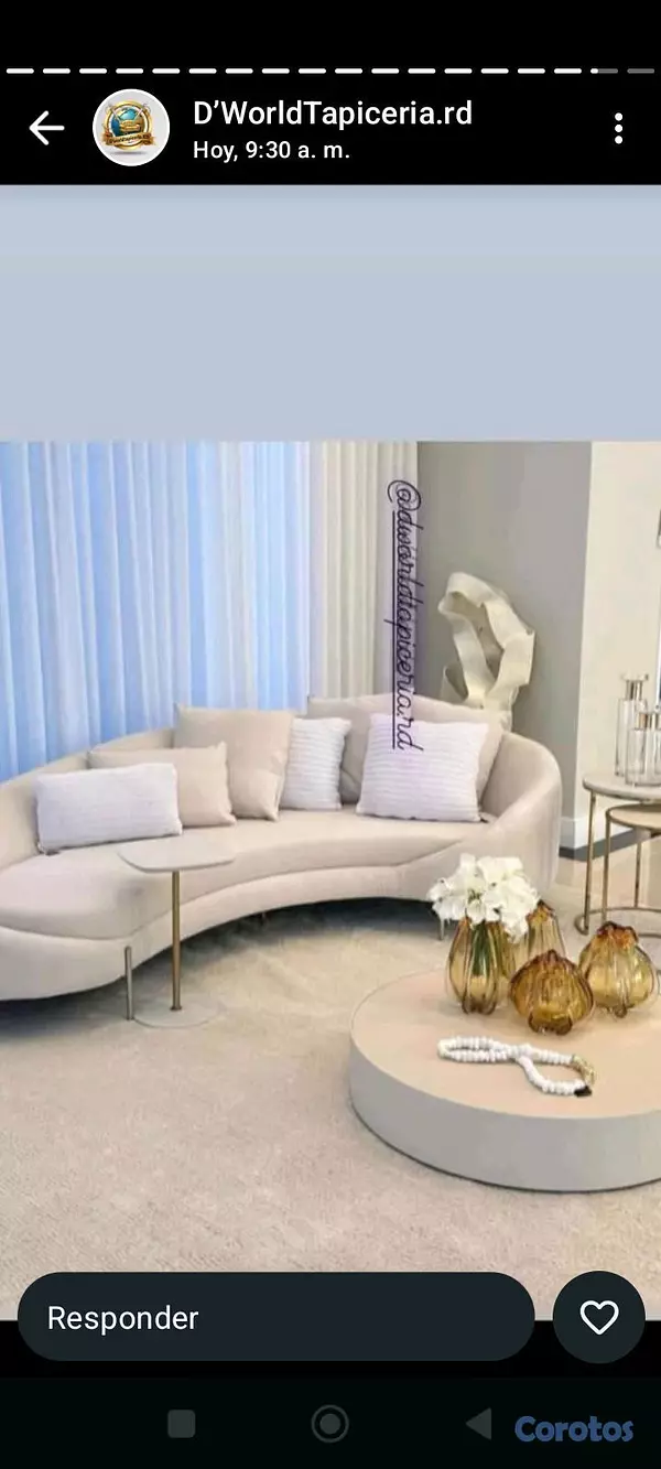 muebles y colchones - juego de muebles curvo moderno 5