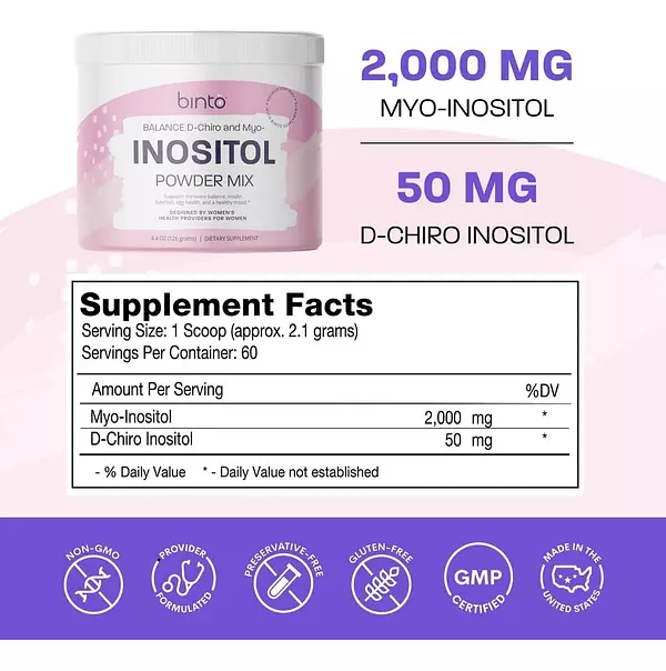 Salud y Equipamiento Médico - Inositol En Polvo 2000 Mg Binto - G A $ - G A $2380 2