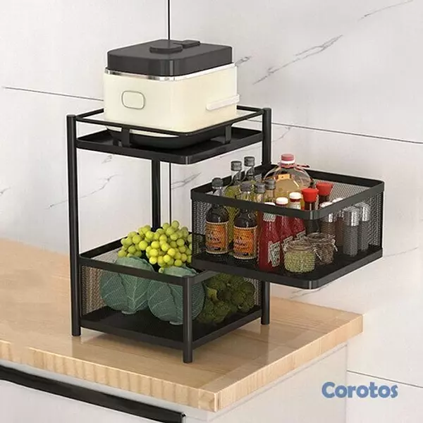 decoración y accesorios - Estante organizador multifuncional de 3 niveles 2