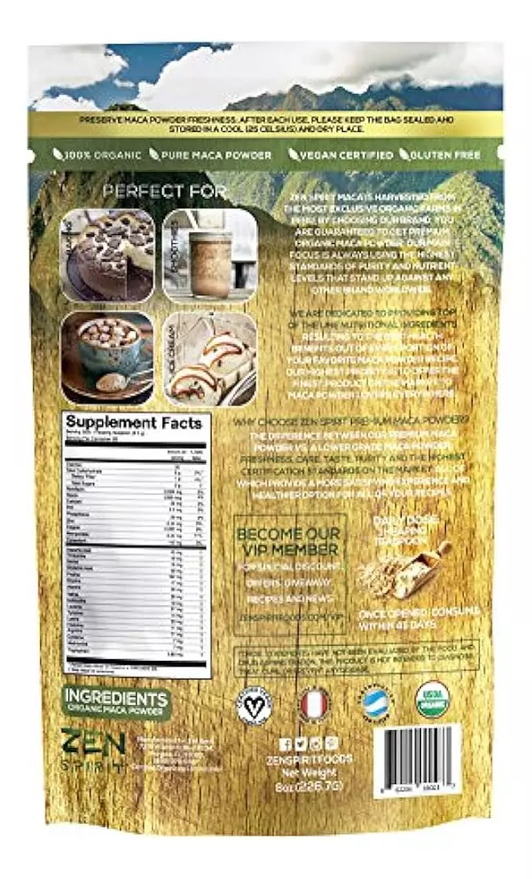 Salud y Equipamiento Médico - Maca En Polvo Organico Superalimento Peruano 2