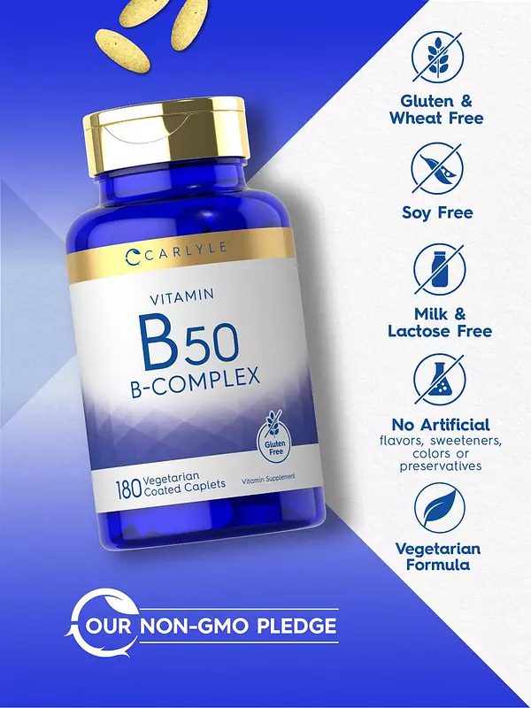 Salud y Equipamiento Médico - Complejo De Vitamina B50 De Carlyle 4