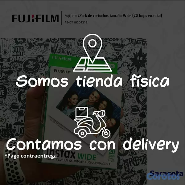 accesorios para electronica - Fujifilm Cartuchos Instax Wide Film 2Pack (20 foto 3