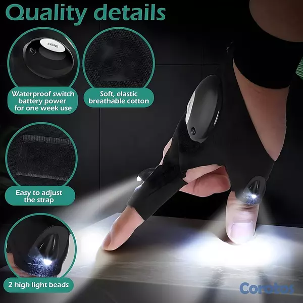 accesorios para electronica - Guantes con Luz – Guantes Iluminados Plomería - Me 7