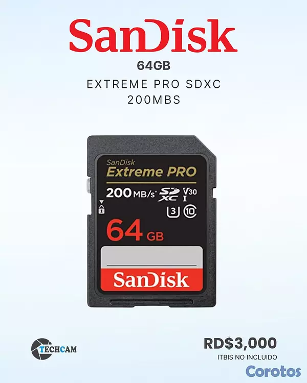 camaras y audio - MEMORIAS PARA CAMARA SANDISK 9