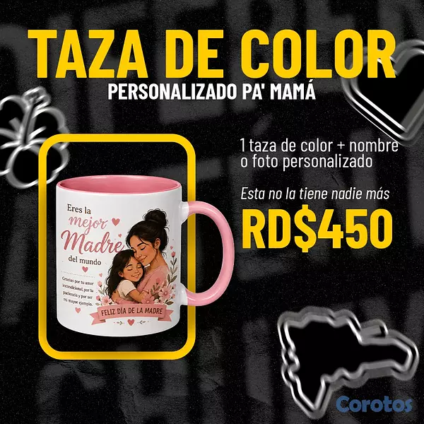 cocina - Taza de color personalizada Día de las Madres – RD 1