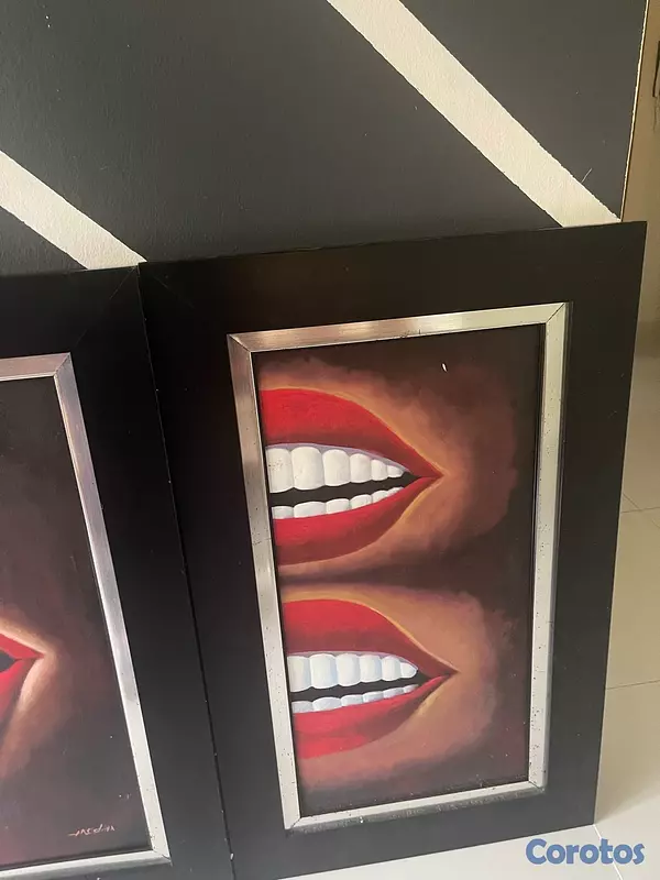 decoración y accesorios - vendo juego de 3 cuadros valorados en RD$8000 pesos de oportunidad en RD$3000 4