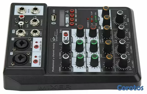 otros electronicos - Mezcladora de 2 canales con usb 2.0 3