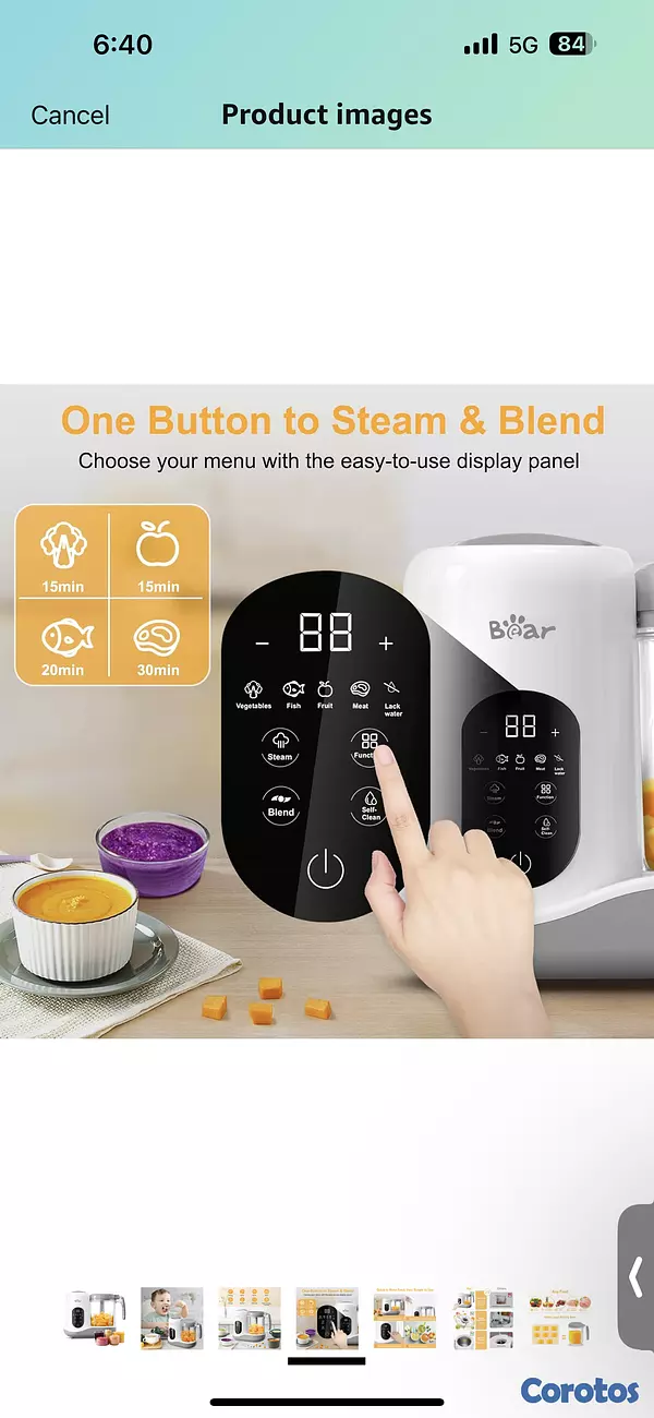 cuidado y nutricion - Procesador y cocina al vapor de alimentos para beb 3