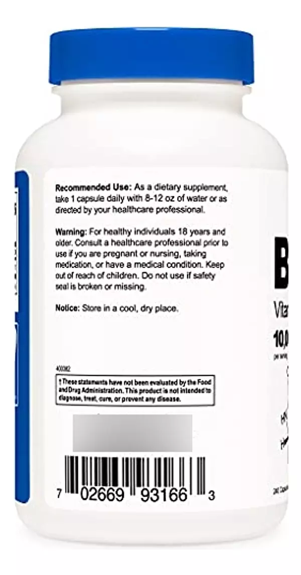 Salud y Equipamiento Médico - Biotina Nutricost (vitamina B7) 4