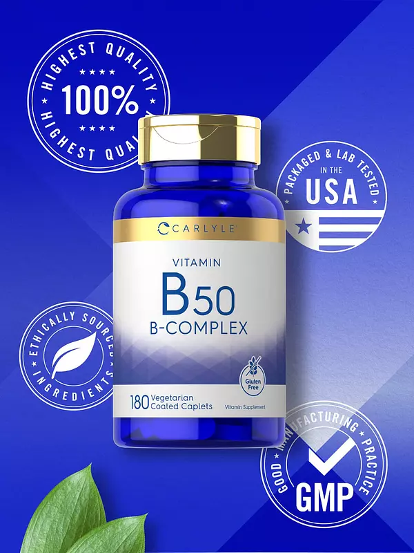 Salud y Equipamiento Médico - Complejo De Vitamina B50 De Carlyle 5