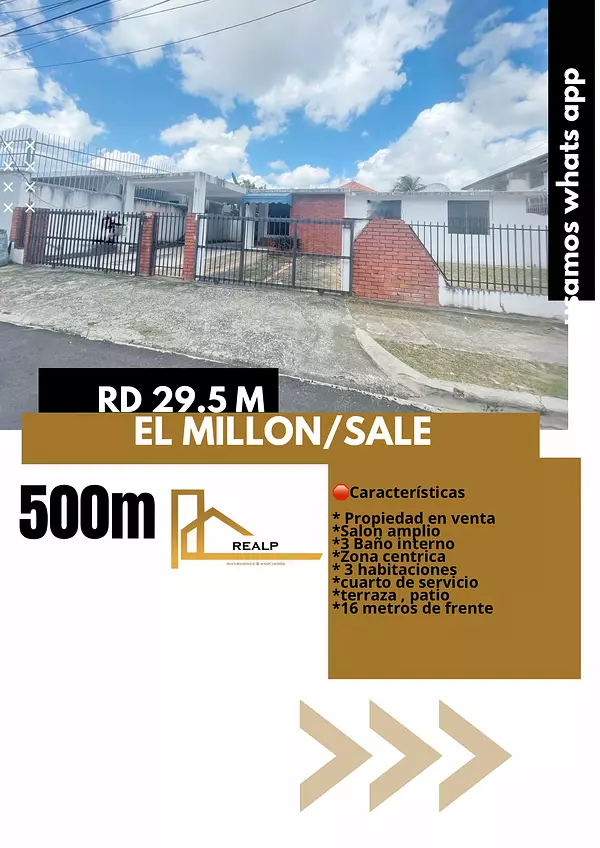 casas - Propiedad en venta en el millon  1