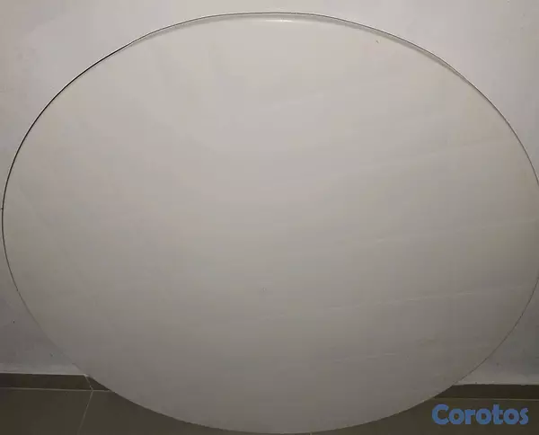 muebles y colchones - mesa redonda plástica usada, como nueva  5
