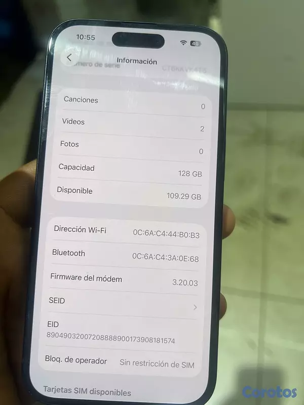 celulares y tabletas - iPhone 15 normal nuevo 100 batería esim sin caja 3