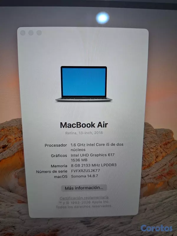 computadoras y laptops - MacBook Air 2018 2