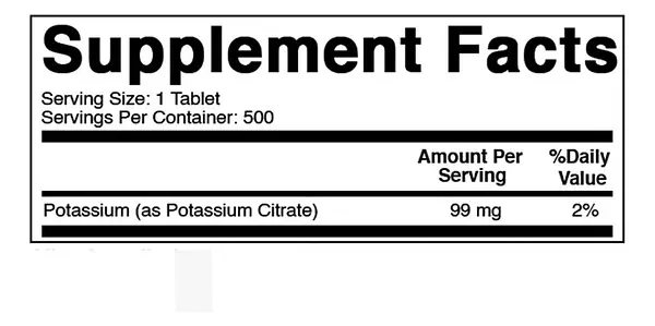 Salud y Equipamiento Médico - Potasio 500 Tab Best Naturals - Uni - Unidad A $452 2