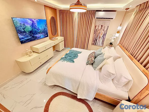 casas vacacionales y villas - casa dentro de residencial privado con piscina en boca chica  10