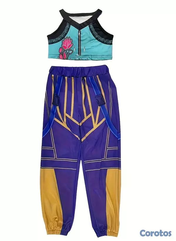 ropa y zapatos - Traje K Pop Para niña incluye cabello morado RD$5, 2