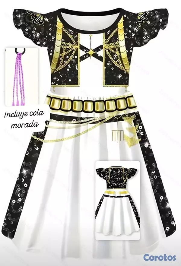 ropa y zapatos - Traje K Pop Para niña incluye cabello morado RD$3,000 4