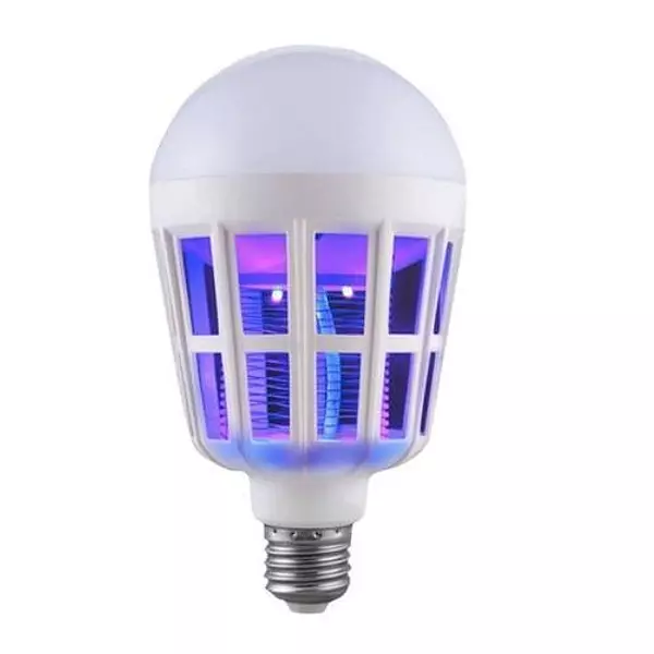 herramientas, jardines y exterior - mata mosquitos electrico tipo bombillo zancudo lampara led insectos trampa 4