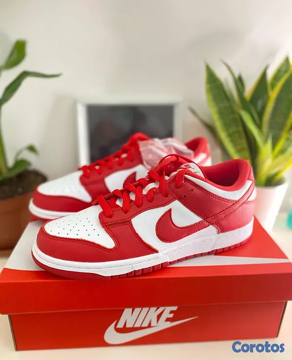 zapatos para hombre - Tenis Teni Nike Dunk Low St John’s White and Red Original Originales Sneaker 🎃 2