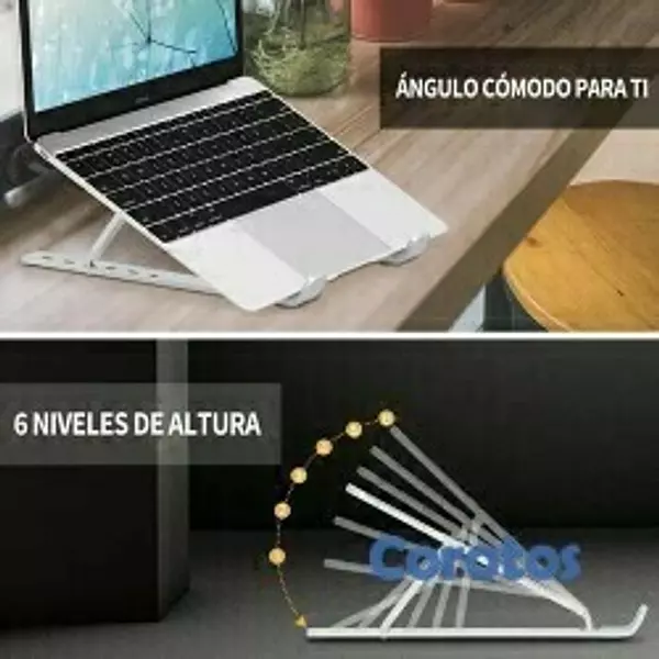 computadoras y laptops - Soporte en aluminio resistente para Macbook,  laptops , tabletas o libros, 3