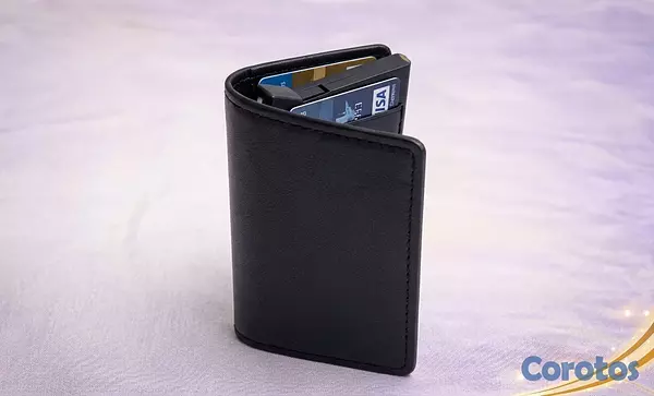 carteras y maletas - Tarjetero Inteligente RFID Compacto De Cuero