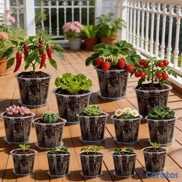 herramientas, jardines y exterior - Paquete de 24 macetas transparentes para vivero co 4