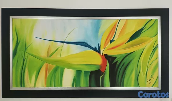 arte y antigüedades - Flor en Oleo 3