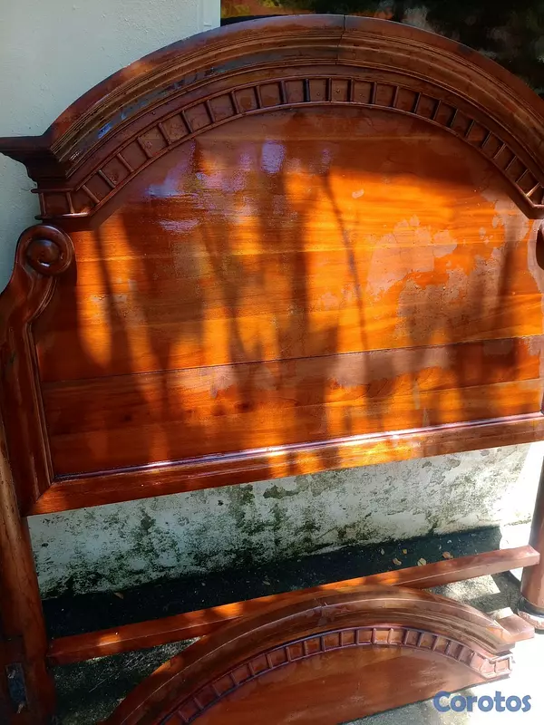 muebles y colchones - Vendo base cama caoba puro queen de 60  8