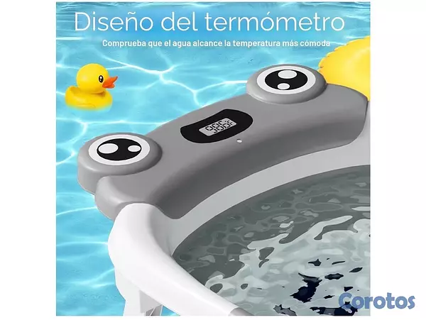 cuidado y nutricion - Bañera para bebé, para recién nacidos de 0 a 24 meses con termómetro  4