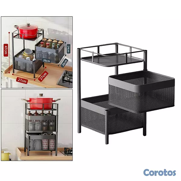 decoración y accesorios - Estante organizador multifuncional de 3 niveles 3