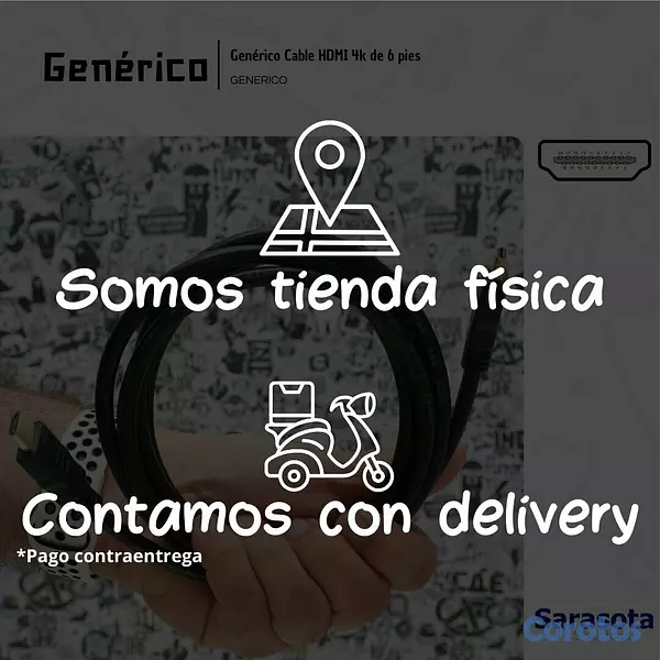 accesorios para electronica - Genérico Cable HDMI 6 Pies 4k 3