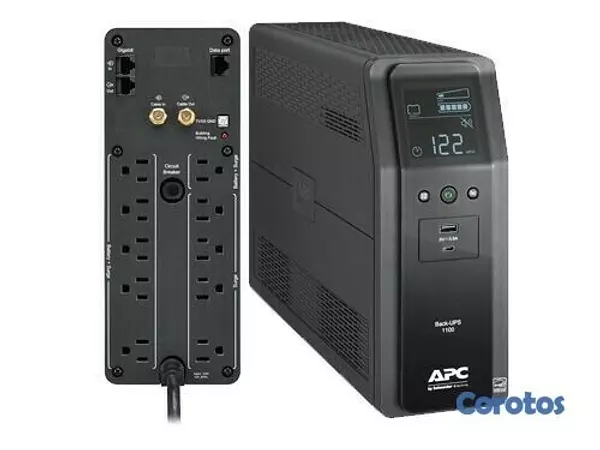 computadoras y laptops - UPS APC BR1100M2-LM BACK-UPS PRO, 1.1KVA (1100 VA), 600 WATTS ,INPUT 120V / OUTP 2