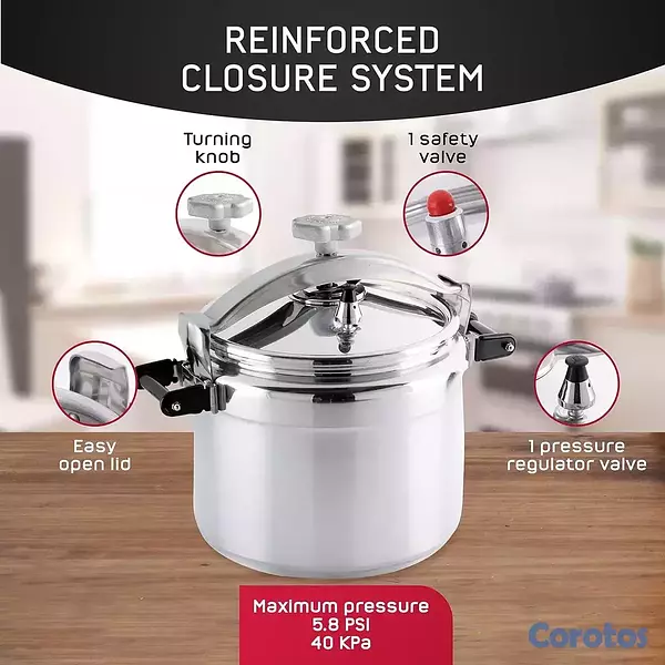 cocina - Olla D Presión 9 Litros – Resistente Y Práctico 5