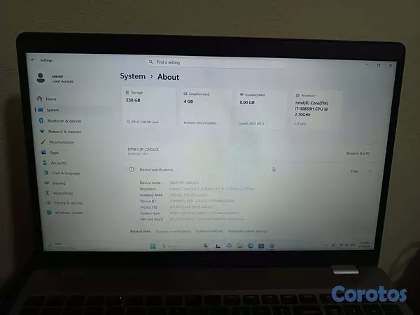 computadoras y laptops - Dell Precision 3551 i7 | 8GB RAM | 256GB SSD | NVI 3