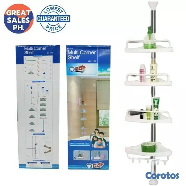 decoración y accesorios - Estante organizador tipo esquinero para baño 5