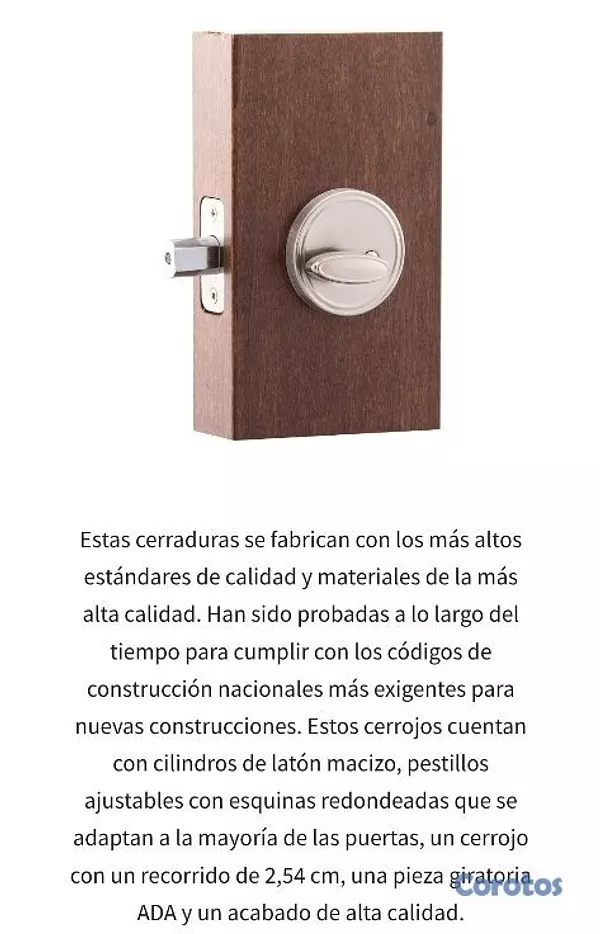 herramientas, jardines y exterior - Cerrojo llavin de un solo cilindro Copper Creek  5