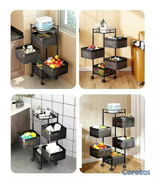 decoración y accesorios - Estante organizador multifuncional de 3 niveles 4