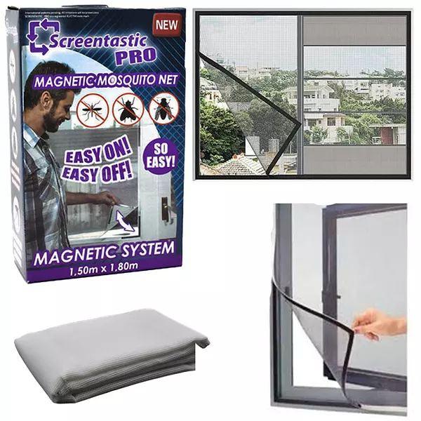 herramientas, jardines y exterior - Mosquitera Magnética 150x180cm Malla para Ventana Mosquitos antimosquito 5
