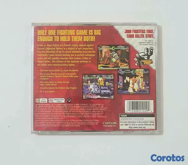 consolas y videojuegos - X-Men vs. Street Fighter de PlayStation 1 (PS1)  2